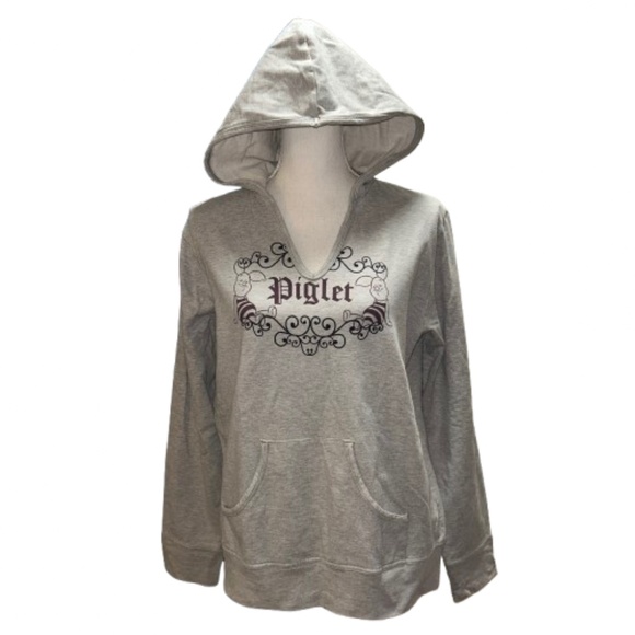Disney Piglet hoodie gray XL long sleeved hooded - Picture 3 of 7